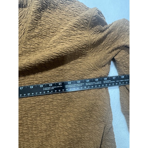 Lululemon Sweater Women 10 Brown Rippled V-Neck Pullover Oversize Relaxed Pocket - Picture 8 of 8